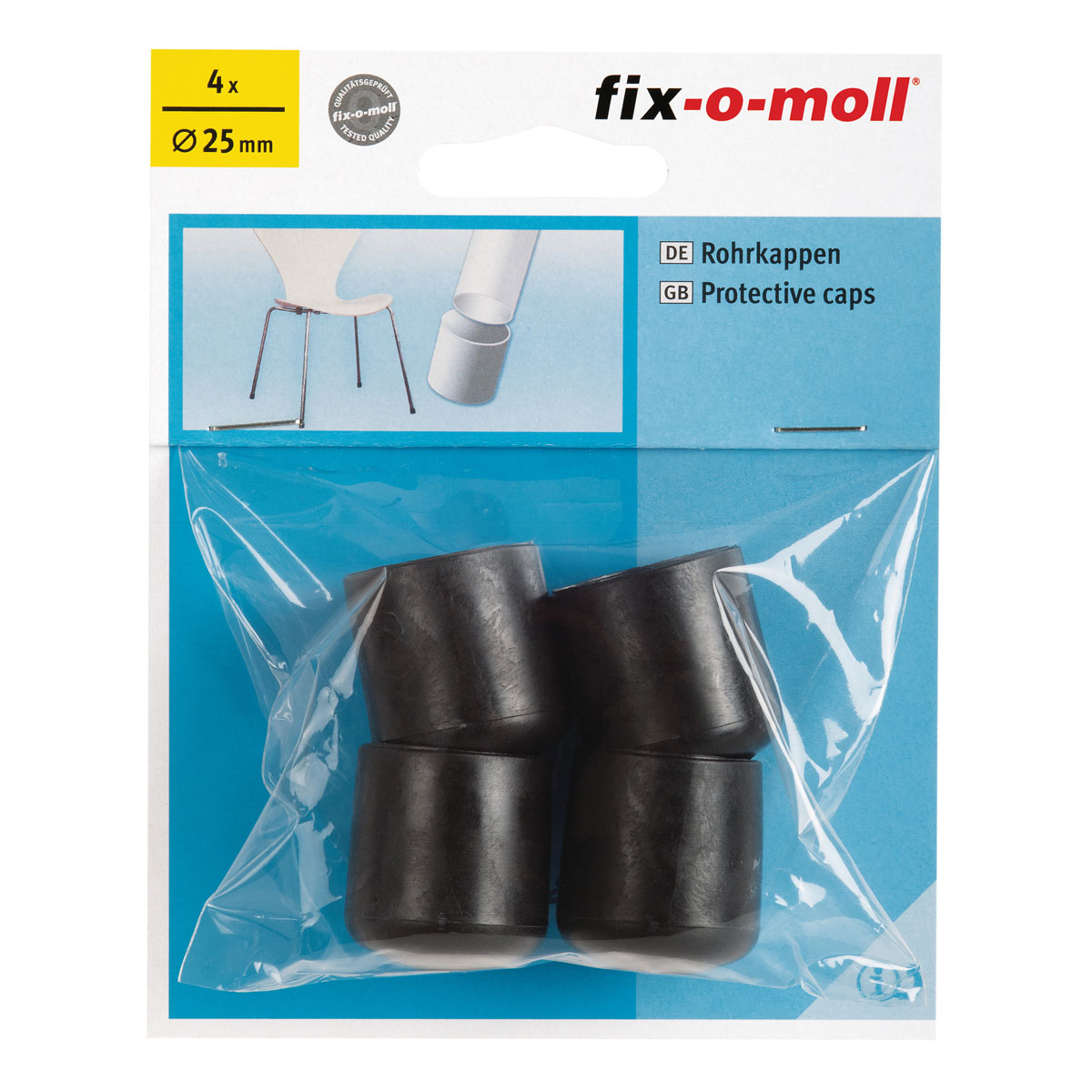 Suki Rohrkappen Durchmesser 2,5 cm schwarz 4 Stück Bild 2