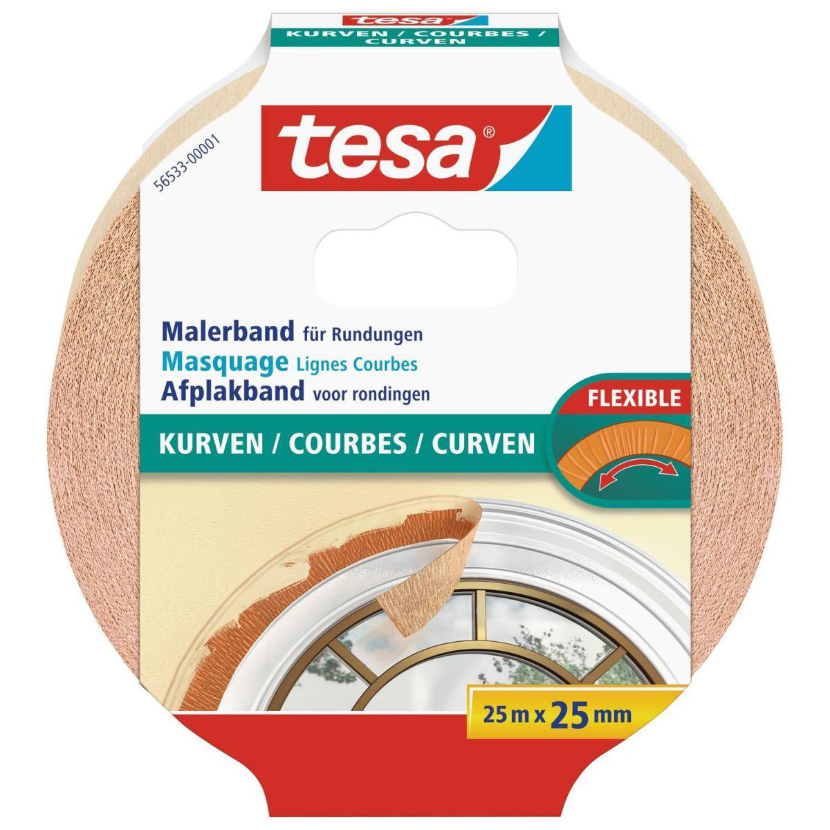 Tesa Maler-Krepp Flexible 25 m 25 mm