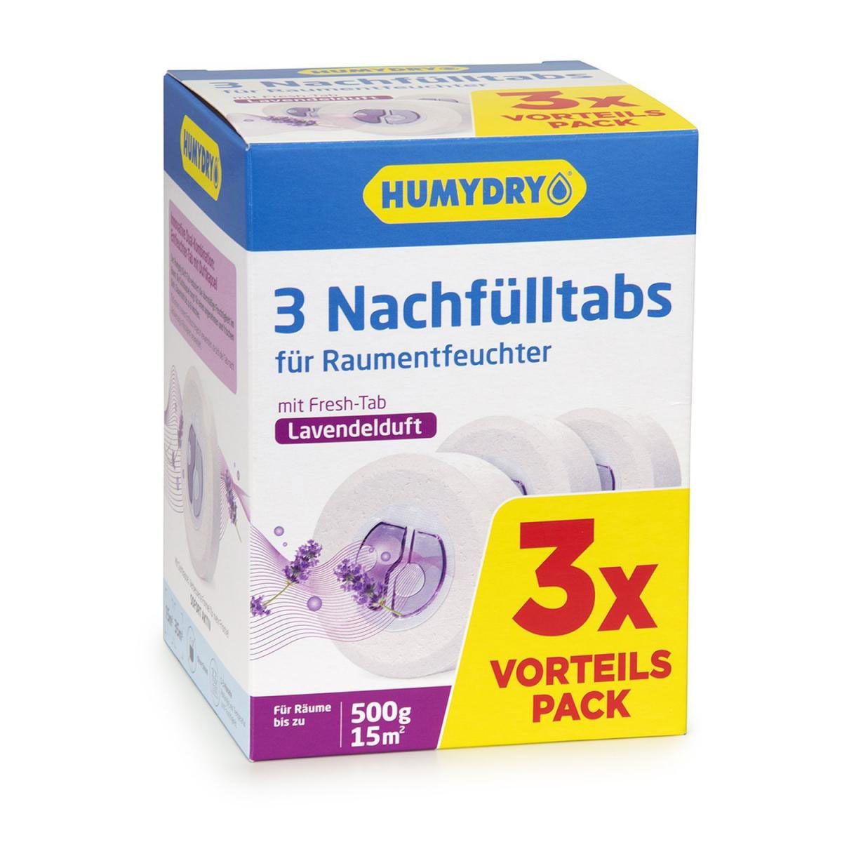 Humydry Nachfülltabs 3 x 500g Lavendel
