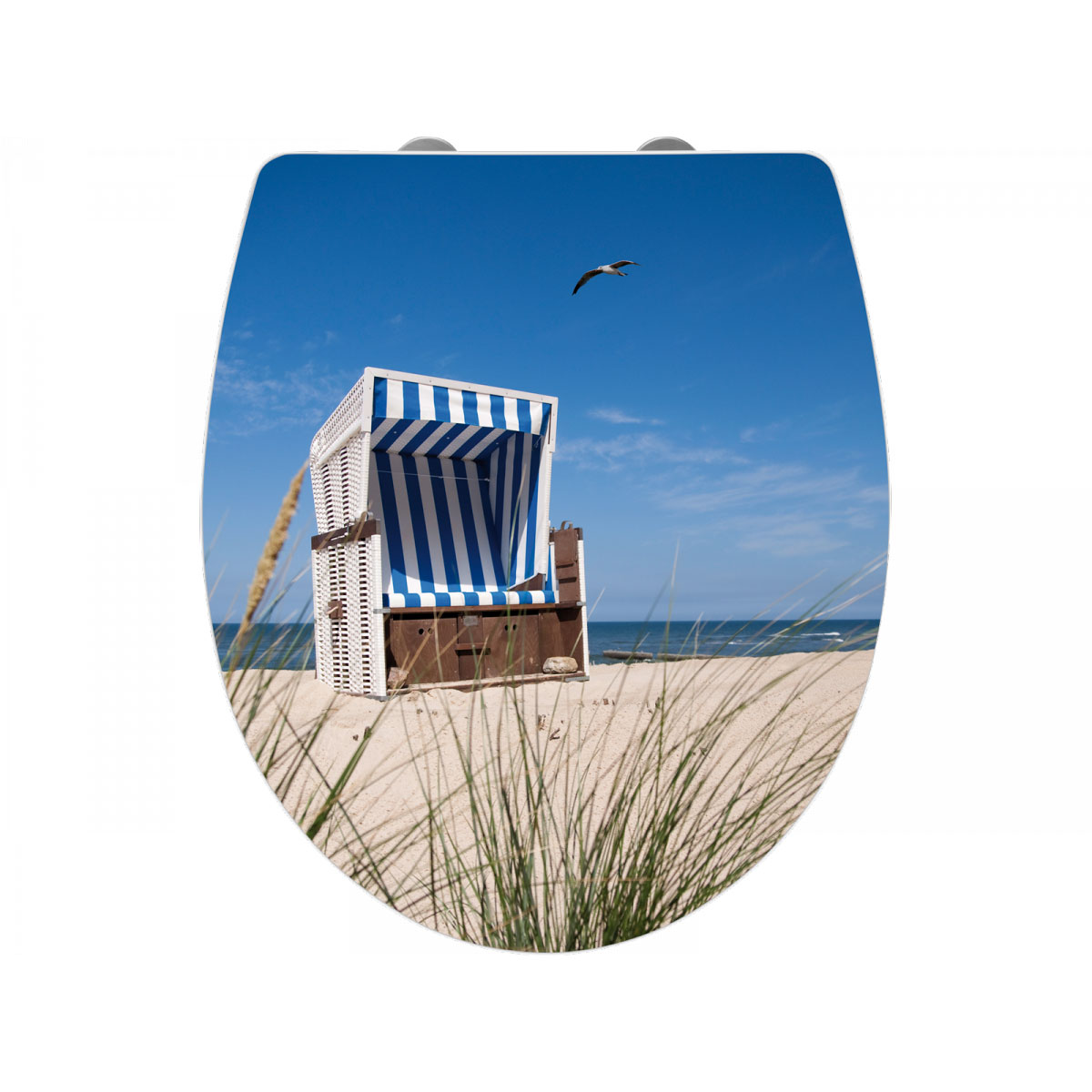 Wenko Premium WC-Sitz Strandkorb antibakteriell mit Absenkautomatik Bild 2
