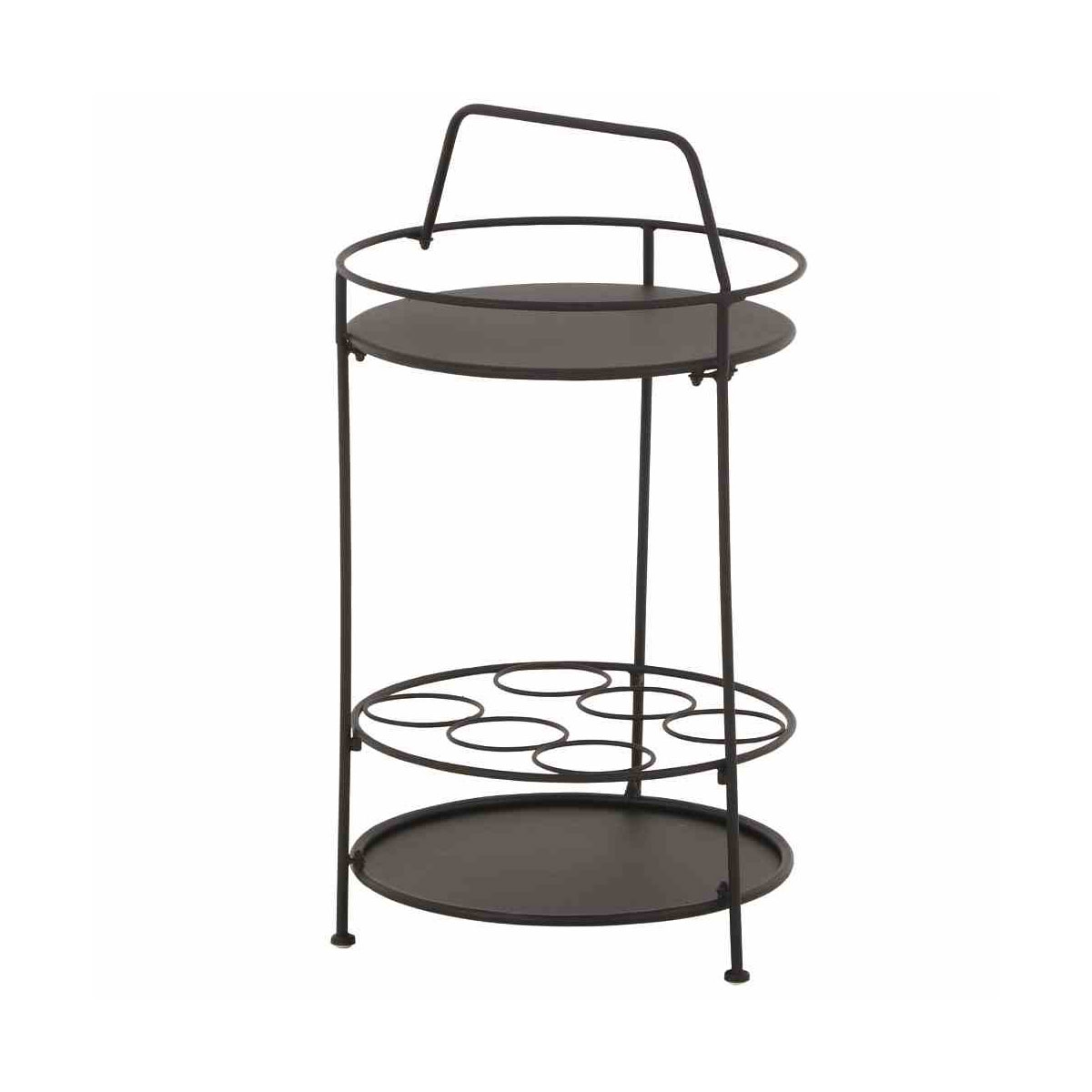 Siena Garden Beistelltisch Siero 42 x 74 cm schwarz