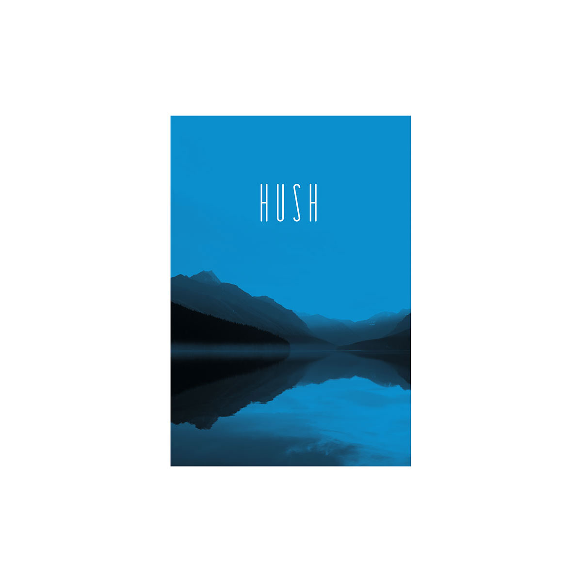 Komar  Wandbild Word Lake Hush Blue 50x70 cm Bild 2
