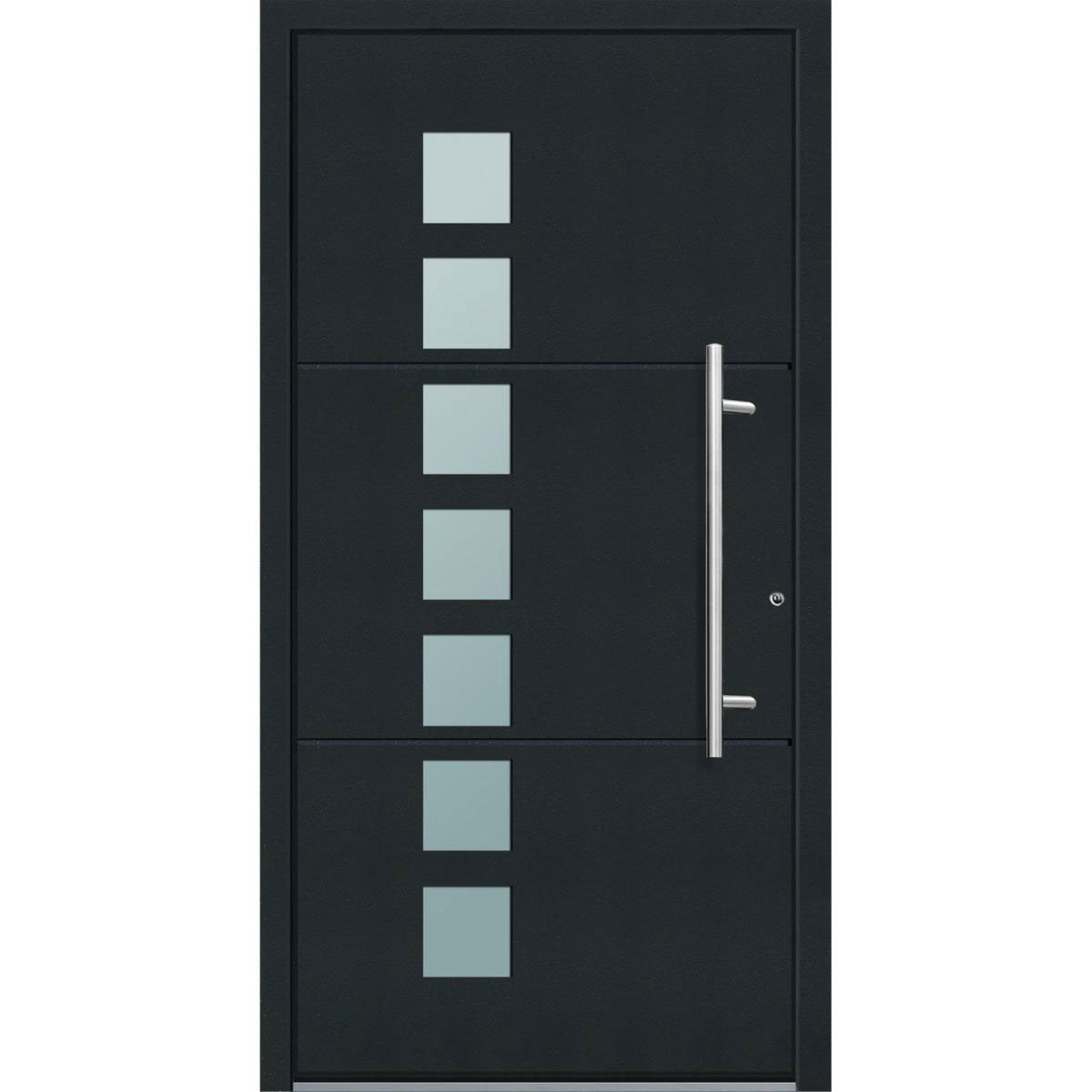 Aluminium Sicherheits-Haustür Padua Superior 60 mm anthrazit 100 x 210 cm Anschlag rechts inkl Griffset Bild 1