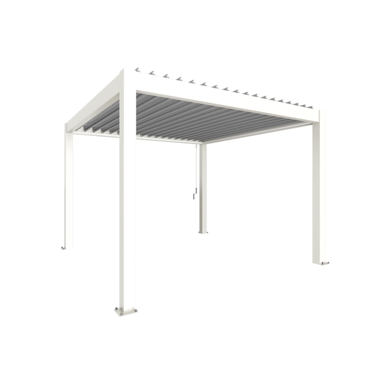 Biohort Pergola 367,5 x 367,5 x 264 cm weiss/silber-metallic