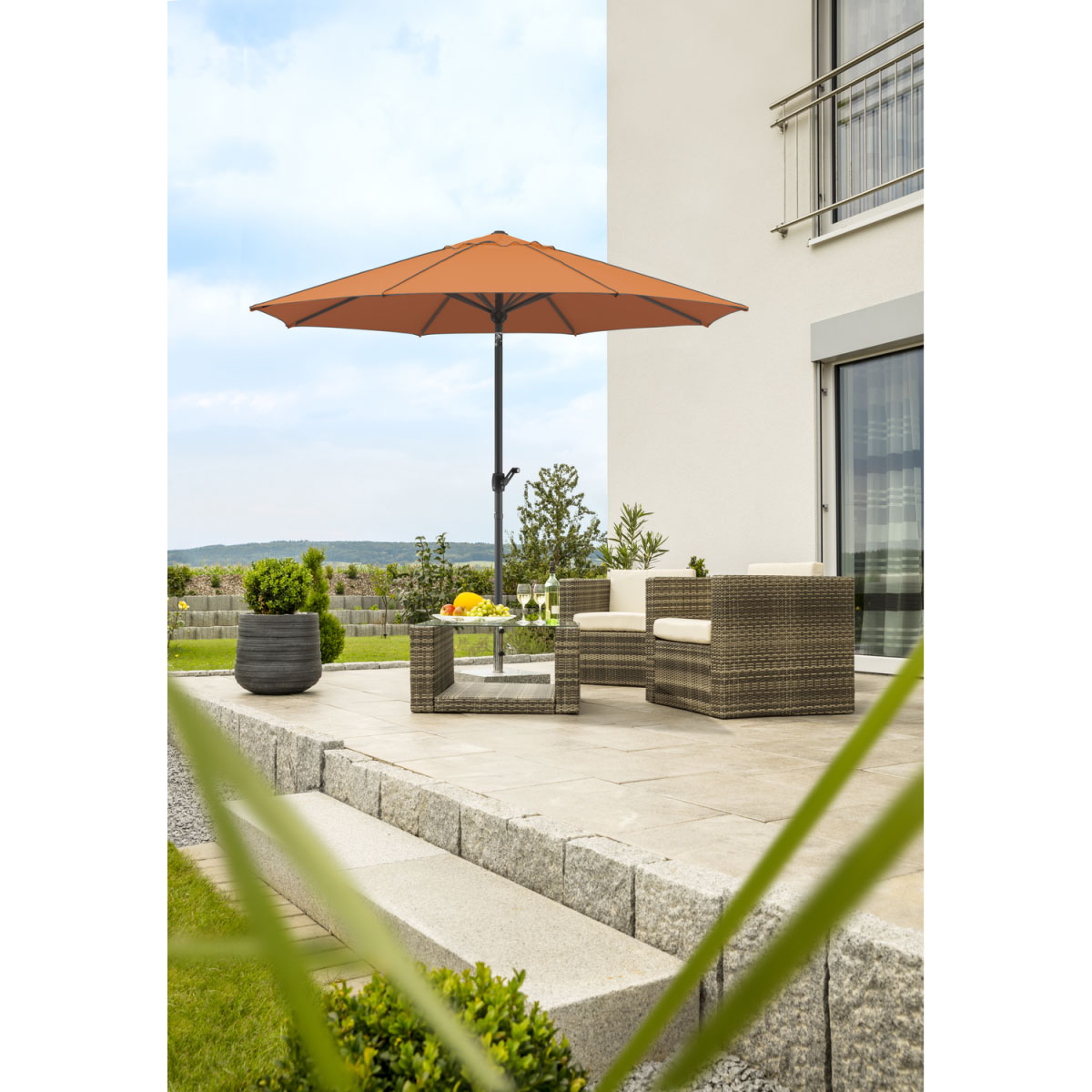 Schneider Schirme Sonnenschirm Adria 300 cm Terrakotta Bild 2