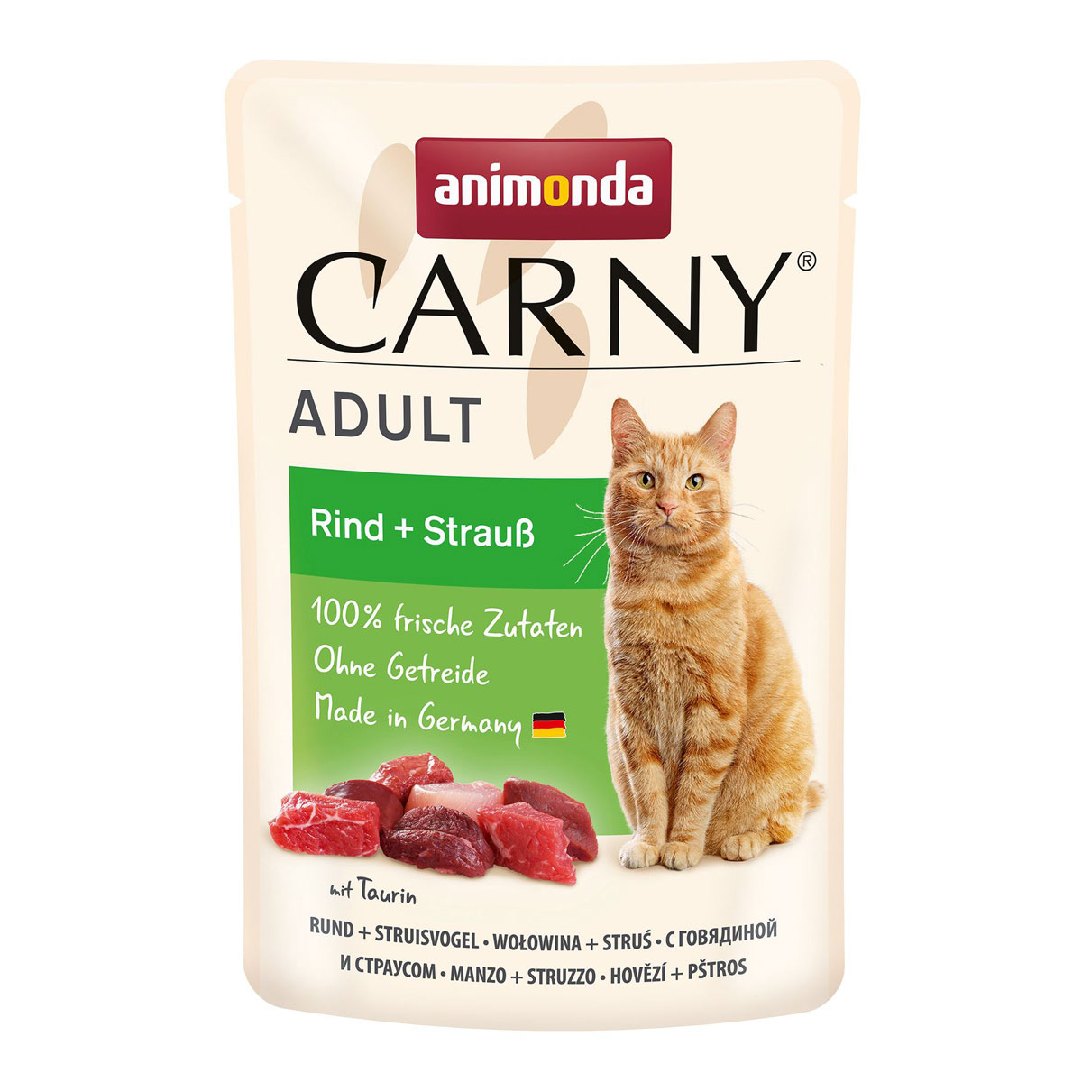 Carny  Cat Adult Rind Strauß 85g Portionsbeutel