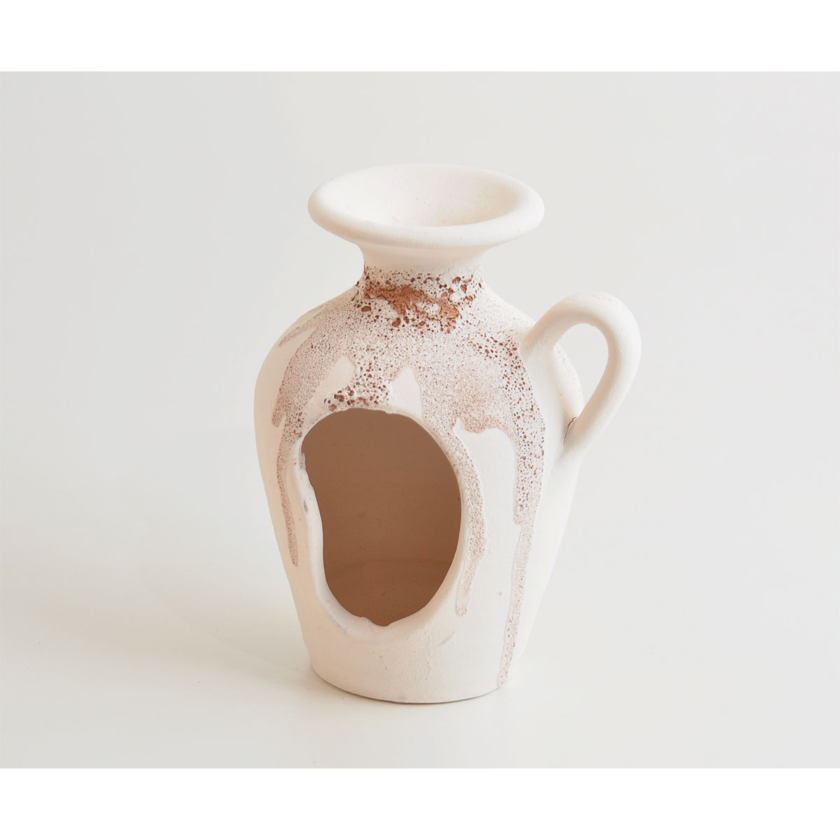 Amphore 10 x 12 cm weiß