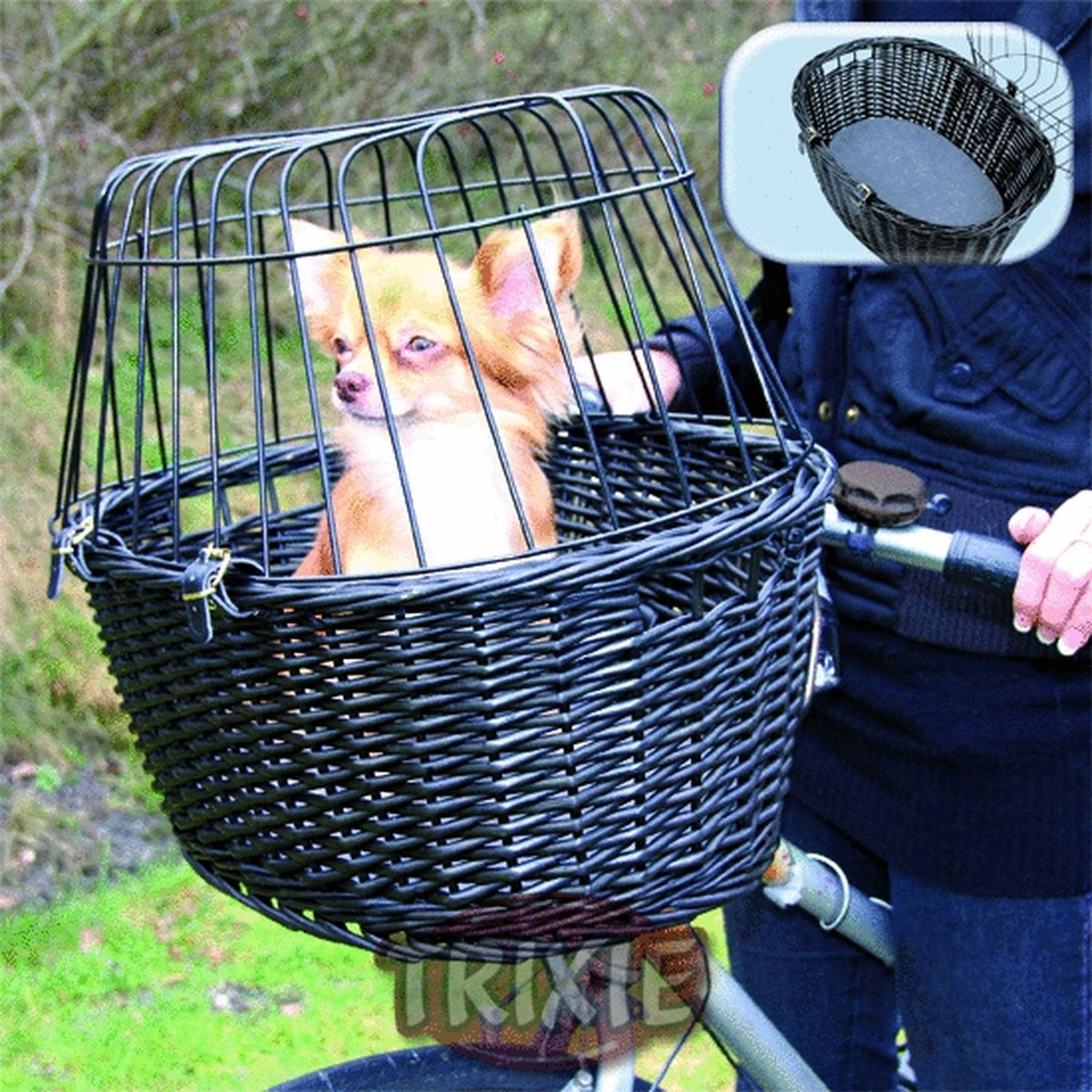 Trixie  Dog Fahrradkorb mit Gitter 50 x 41 x 35 cm