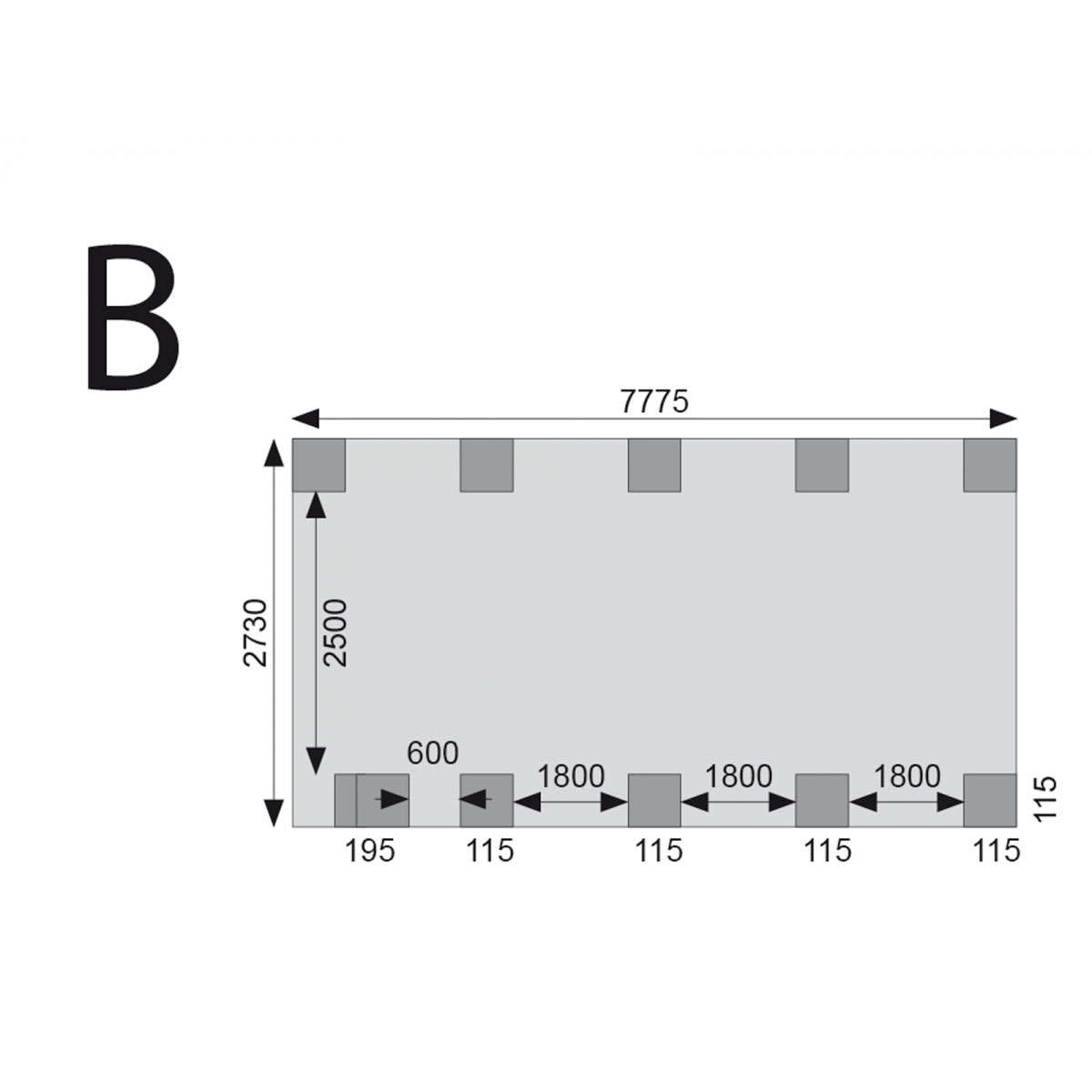 Karibu Einzelcarport Classic 3 Variante B inkl einem Einfahrtsbogen Bild 2