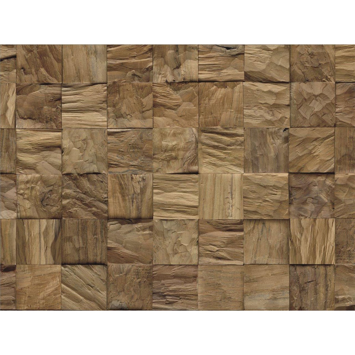 Indo Wandverkleidung Teak Diamond Cube Natur 10er-Set Bild 1