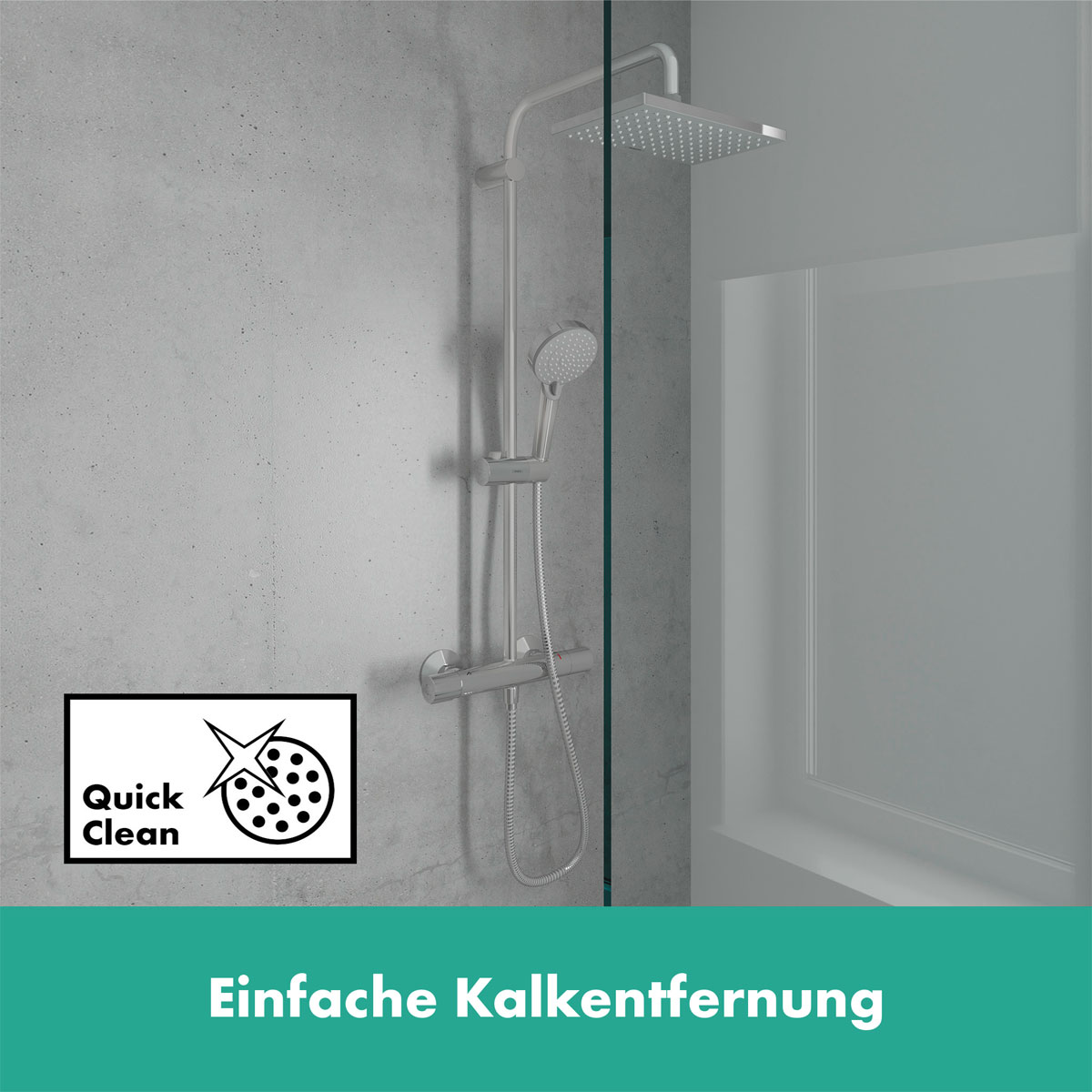 Hansgrohe Duschsystem Vernis Shape mit Thermostat chrom Bild 12