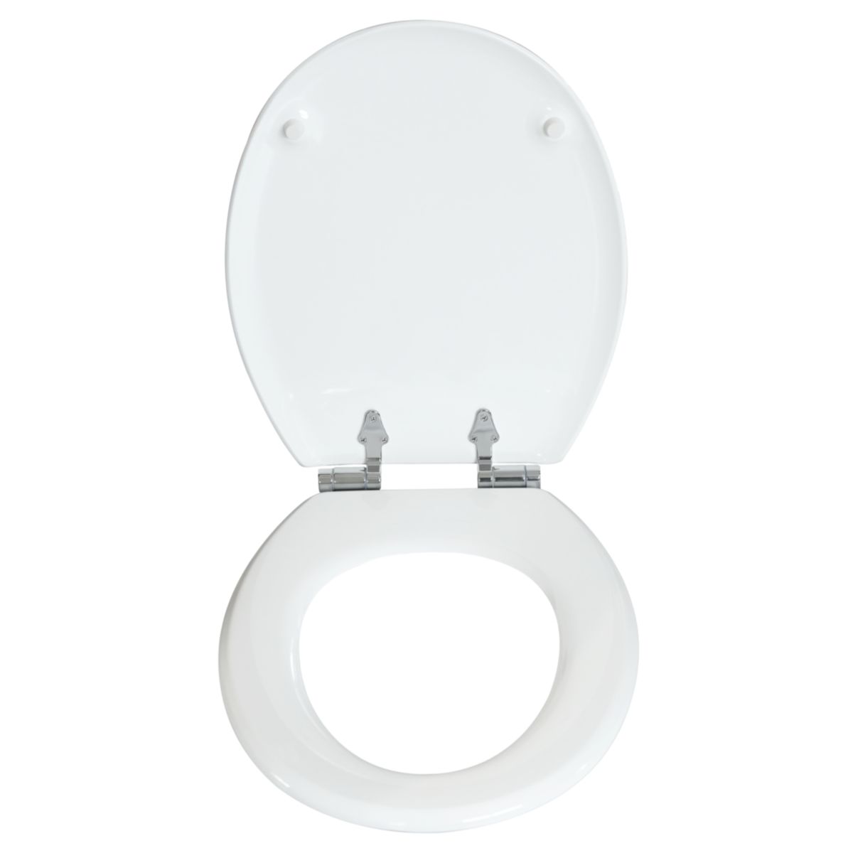 Valblue WC-Sitz Turin weiss, MDF-Holzkern, mit Absenkautomatik, Metallscharniere verchr. Bild 3