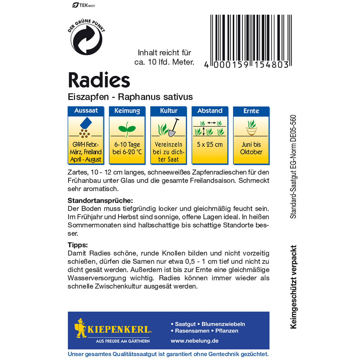 Kiepenkerl Radies Eiszapfen Bild 2