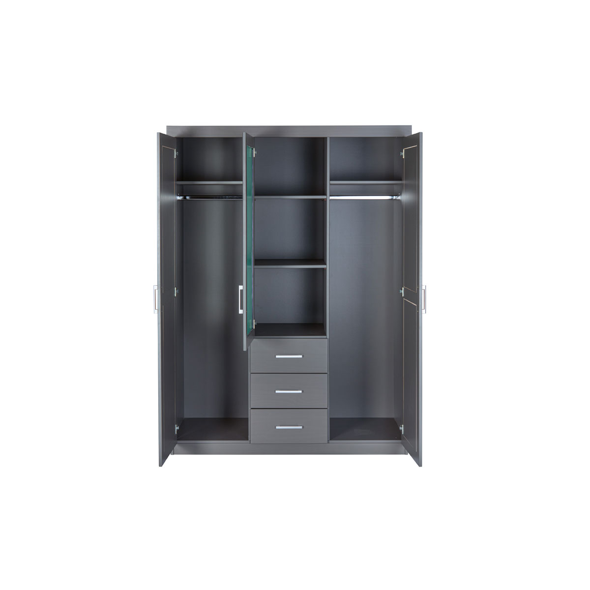 Inter Link Kassettentürschrank „Norwin“, 3-Türen, grau Bild 4