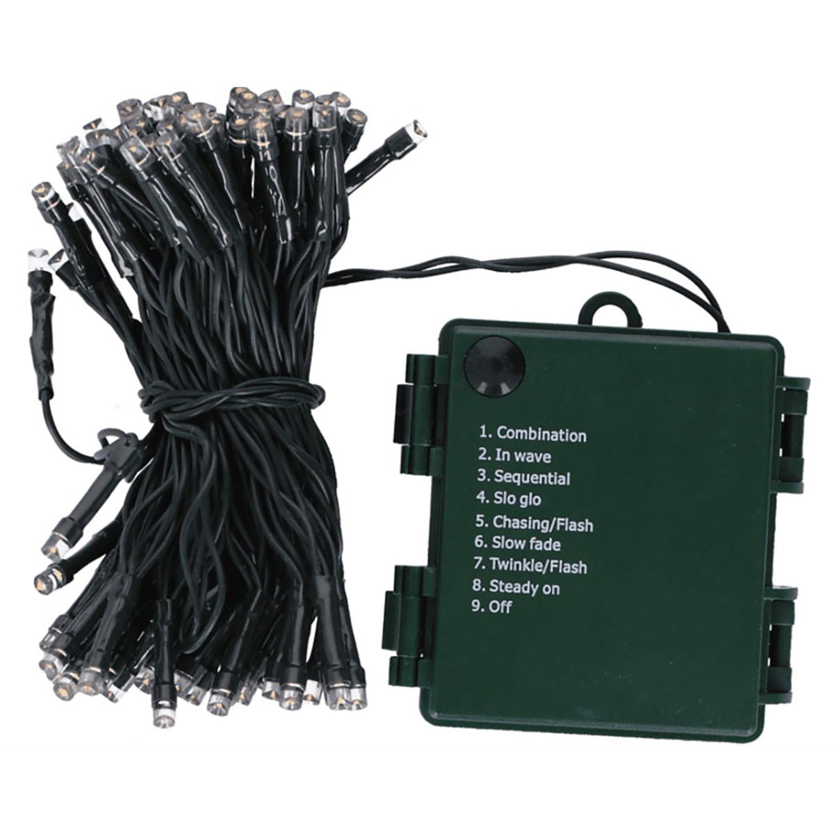 Batterielichterkette mit 24 warm weißen LED IP44 8 Funktionen und Timer Bild 1