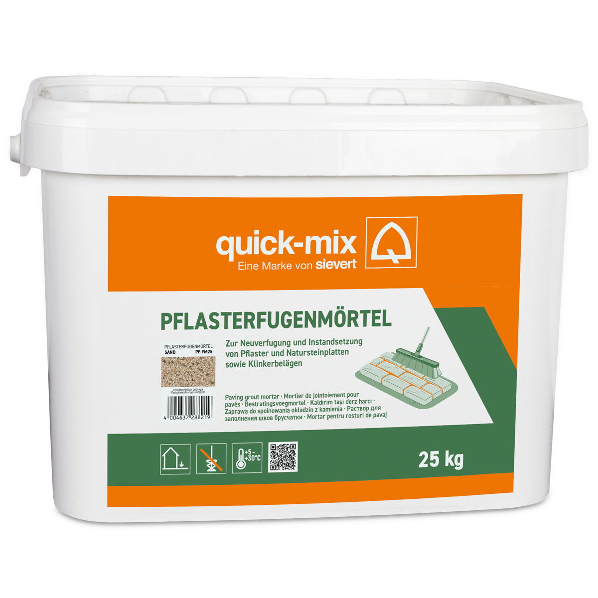 quick-Mix Pflaster-Fugenmörtel 25 kg gebrauchsfertig Farbe sand