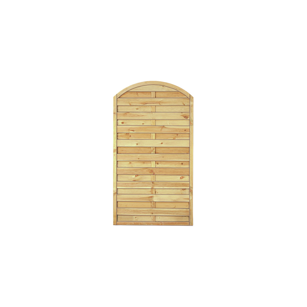 TETZNER & JENTZSCH Zaunserie „Maxi-Bogen“, grün, 100 x 180/160 cm, Rahmen 45/45 mm, Lamellen geriffelt & geschraubt