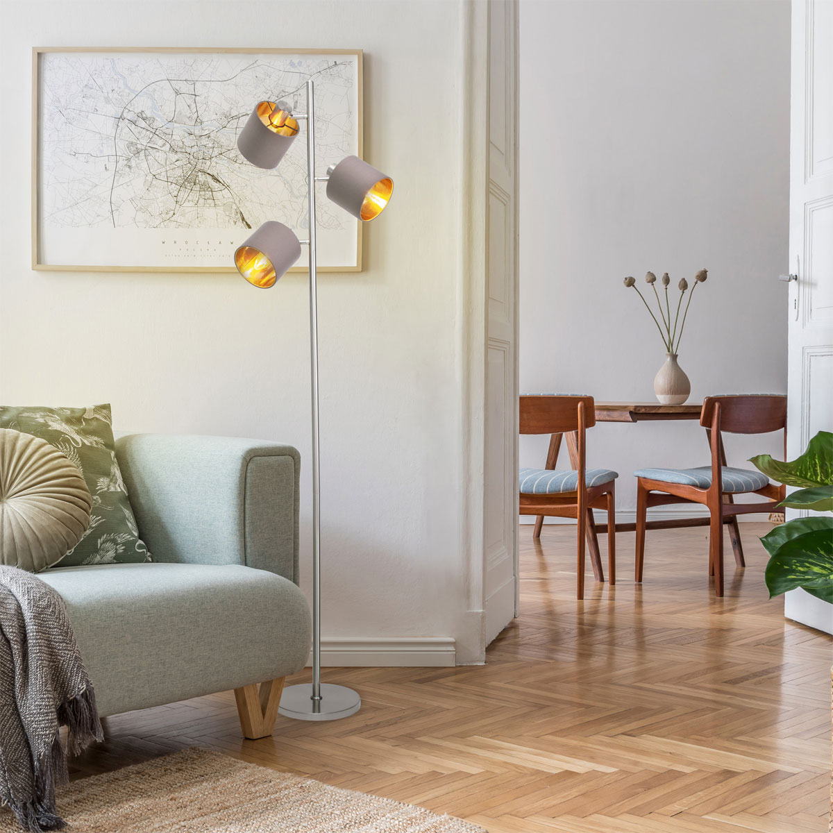 näve  Stehleuchte Maron braun Bild 11