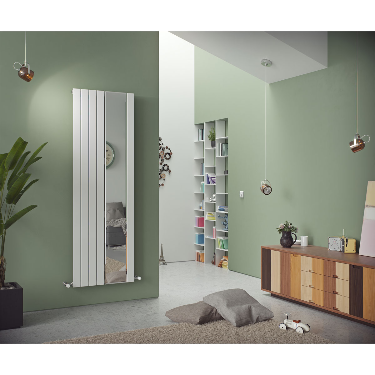 Ximax  Raumheizkörper P1 Spiegel 1800 x 670 mm 990 Watt Weiß