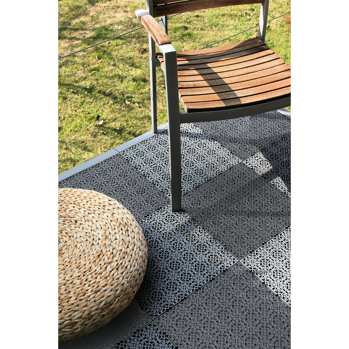 Kunststofffliese Terra Sol dunkelgrau 38 x 38 cm Bild 3