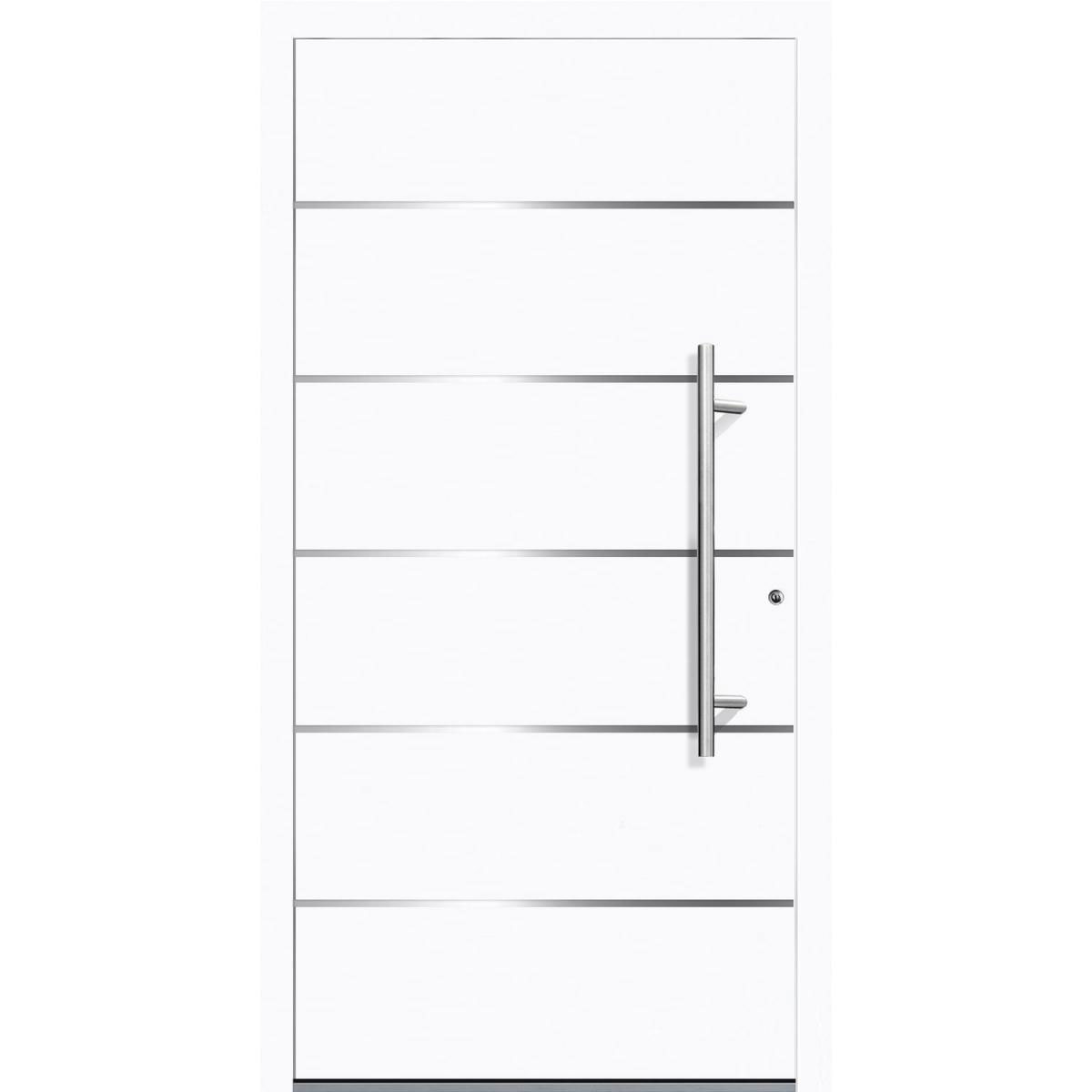 Aluminium Sicherheits-Haustür Livorno Superior 60 mm weiß 110 x 210 cm Anschlag rechts inkl Griffset Bild 1