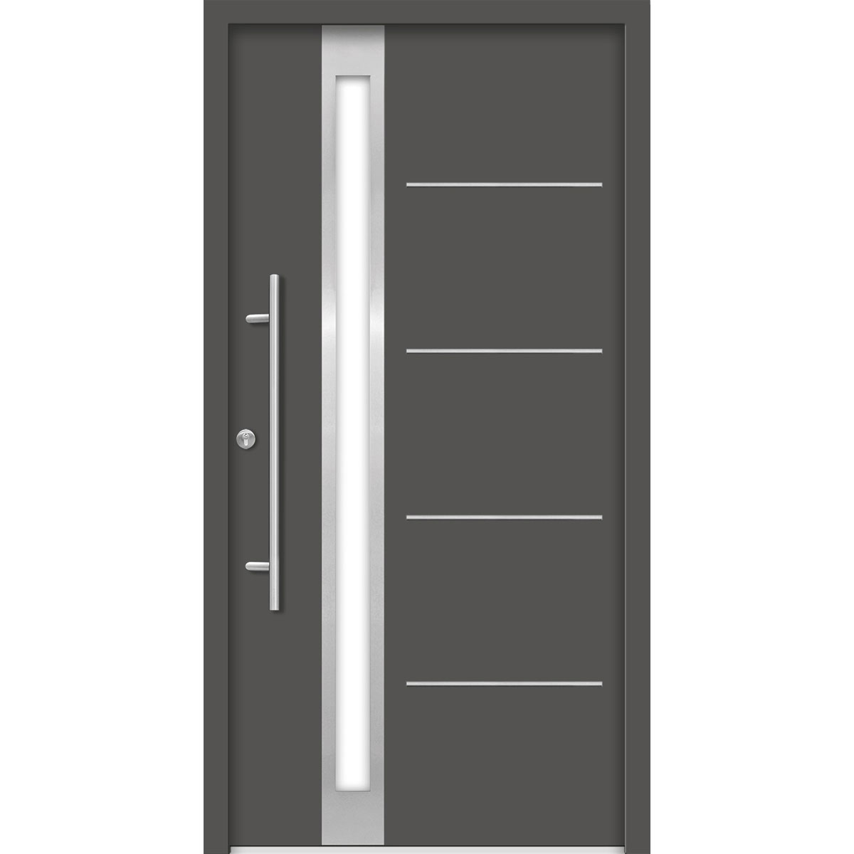 SplenDoor  Premium-Haustür Passivedoor Umea energiesparend anthrazit 100 x 200 cm links Bild 1