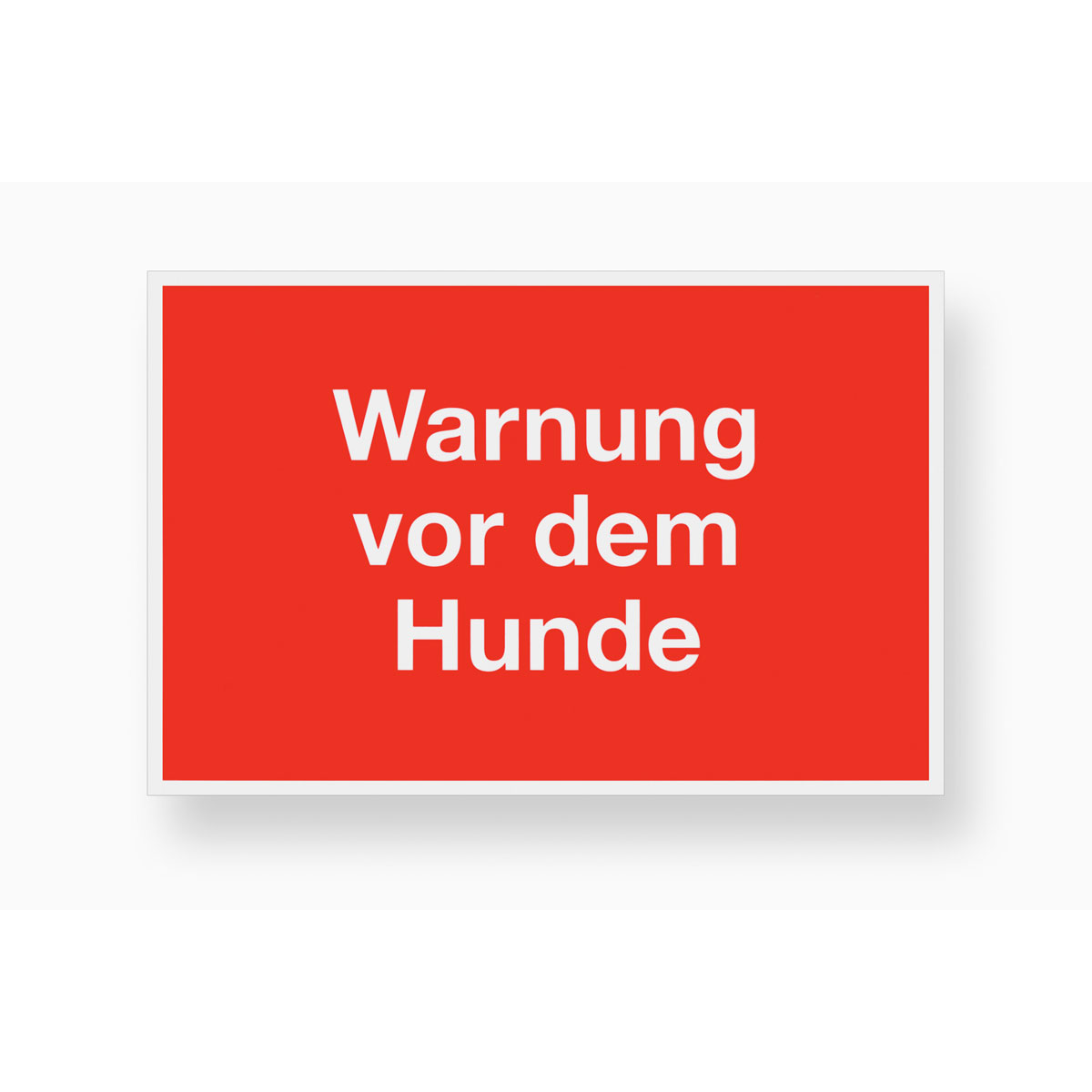 Metafranc Hinweisschild Warnung vor dem Hunde Kunststoff gelb