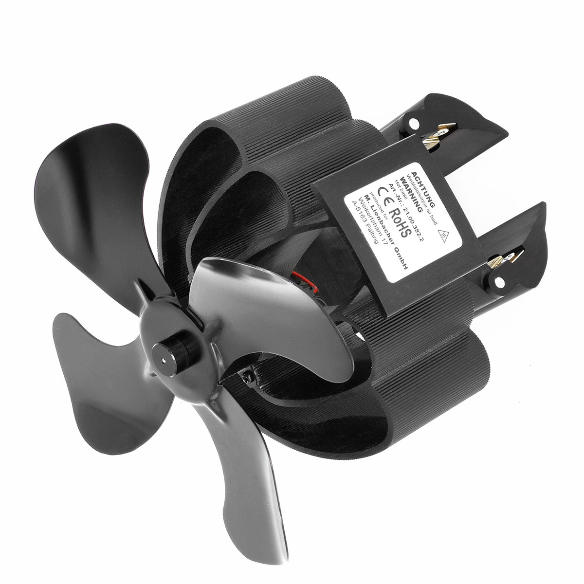 Ofenventilator schwarz 17 x 13 x 18 cm Bild 1