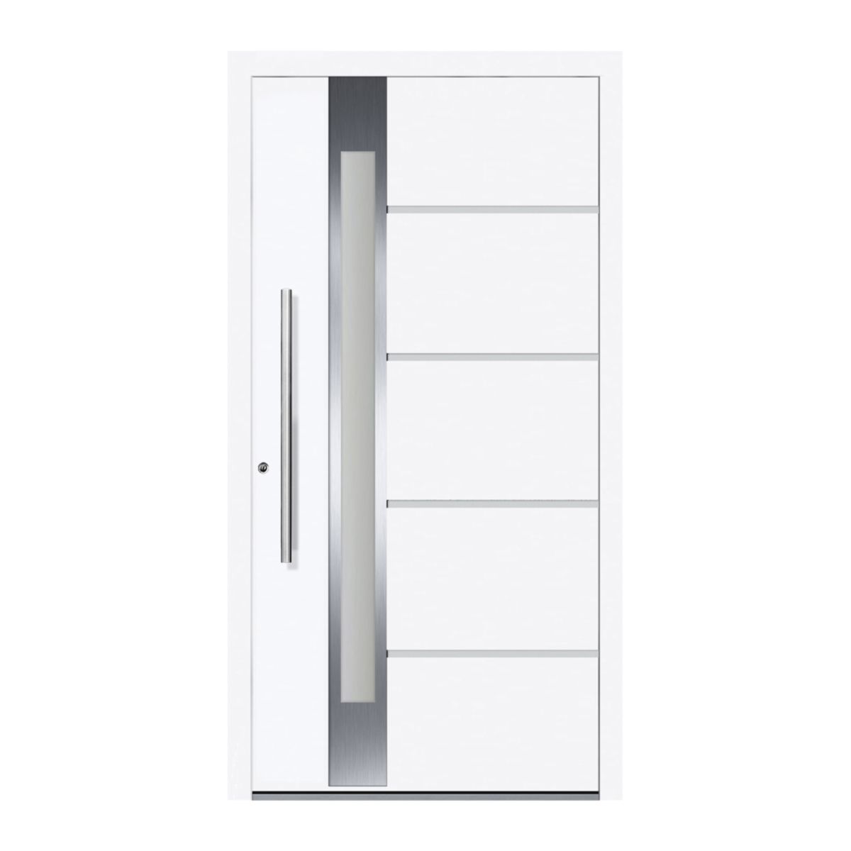 Schüco Aluminium Haustür 100 Rom Excellent 1100 x 2100 mm RAL9016 DL