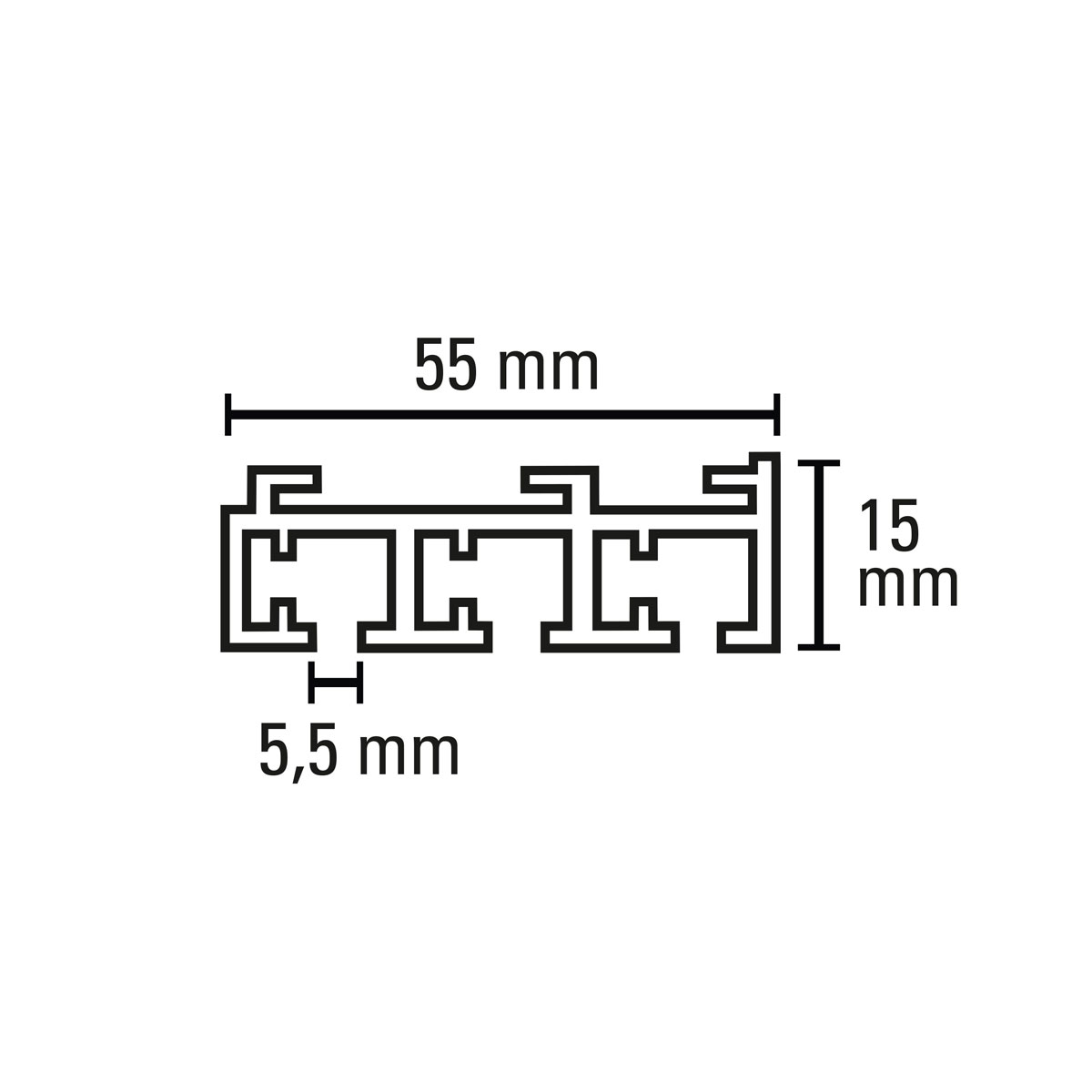 Gardinia Flächenvorhangschiene Atlanta 3-läufig silber Bild 3