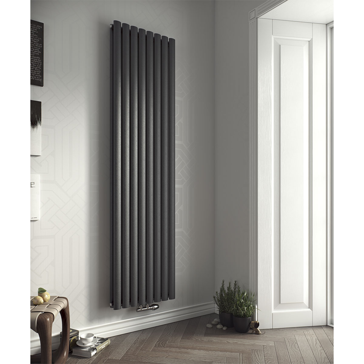 Ximax  Raumheizkörper Fortuna Duplex 1800 x 236 mm 694 Watt Mittenanschluss Anthrazit