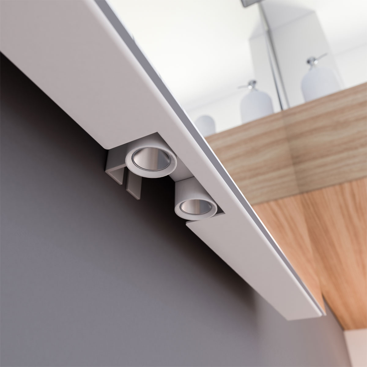 Schulte ExpressPlus DHK New York mit Spiegel alpinweiss 1806 x 456 x 80 mm 701 Watt Bild 5