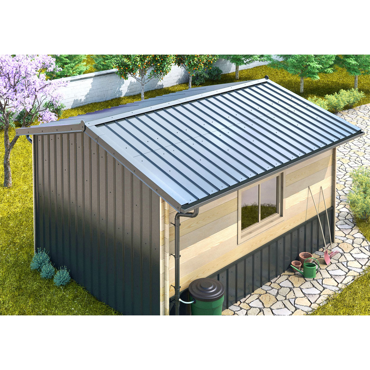 SDF Dach- und Fassadenblech anthrazit 118 x 58,5 x 2 cm Bild 2