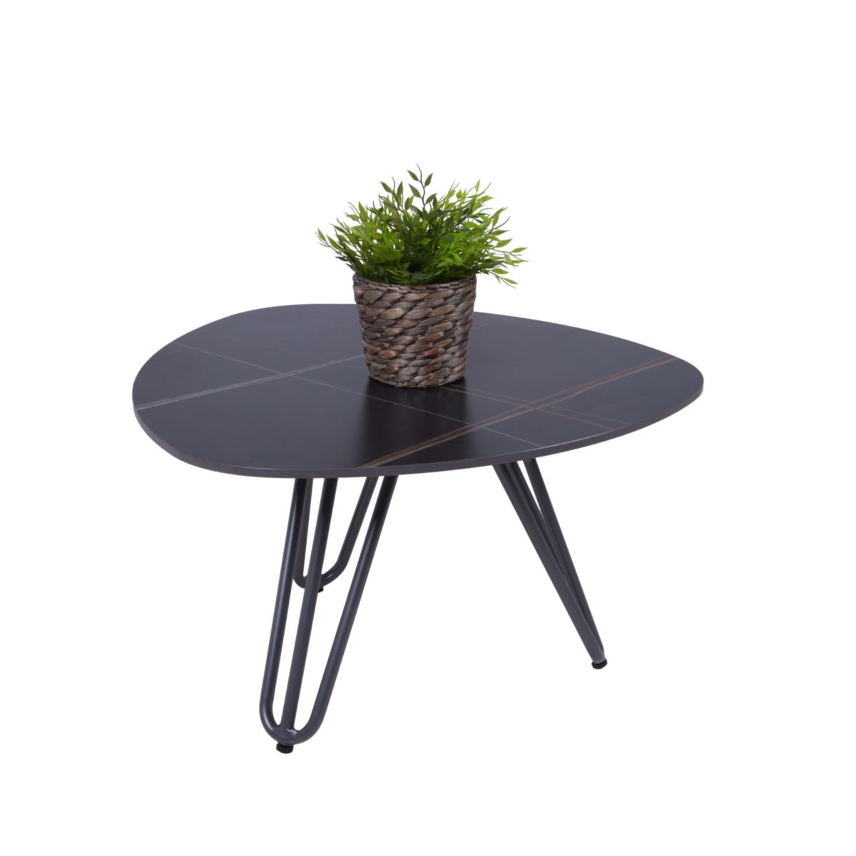 Garden Pleasure Tisch ALINA Aluminium, gesinterter Stein, schwarz Bild 2