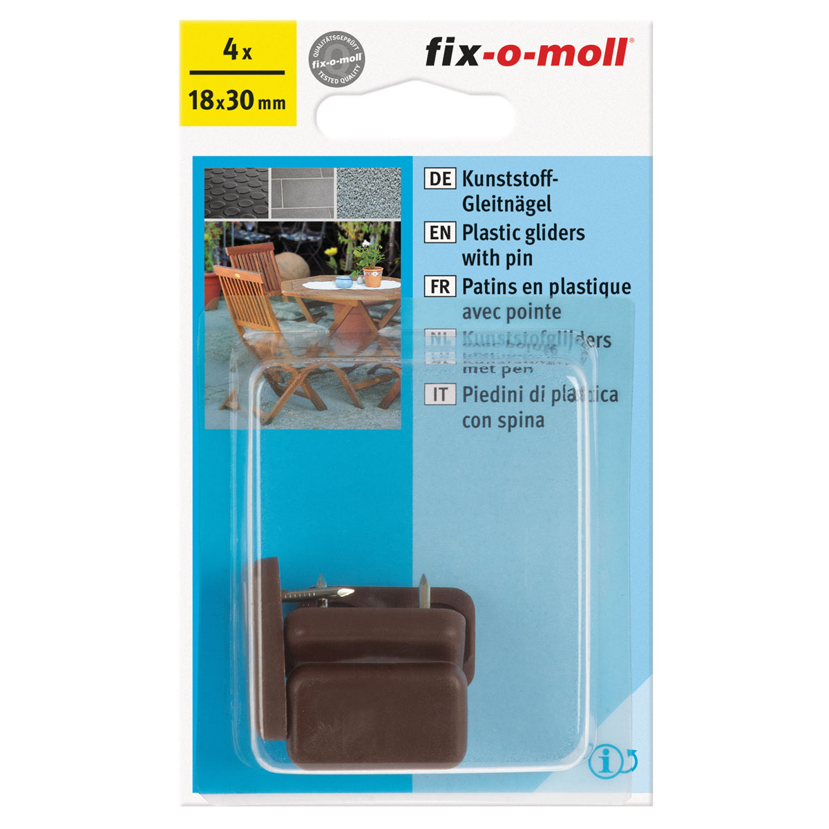 Suki Gleitnägel 30 x 18 mm braun 4 Stück Bild 2