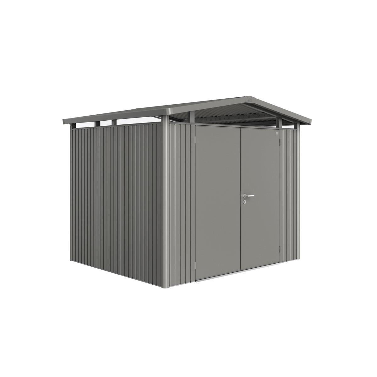 Biohort Gerätehaus Panorama Größe P3 quarzgrau- metallic mit Doppeltür