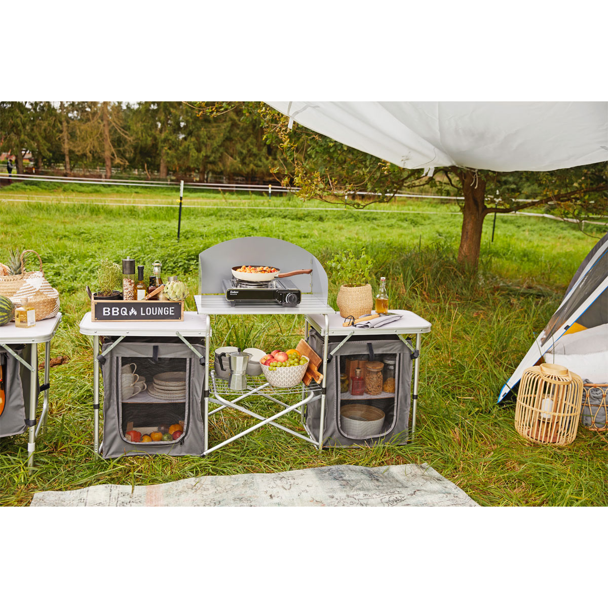 Haveson Camping-Multifunktionstisch Aluminium klappbar Bild 4