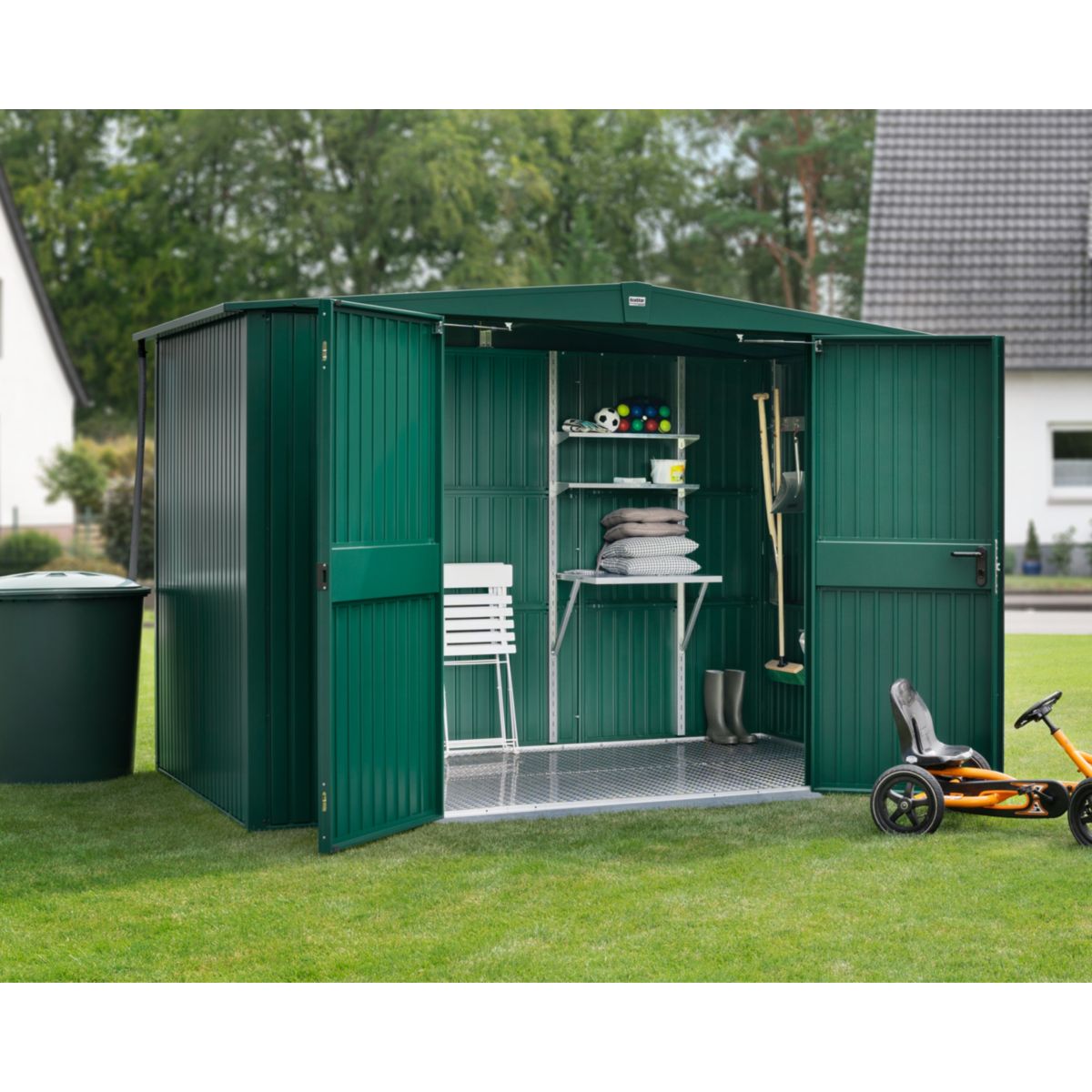 EcoStar  Gerätehaus Trend-STyp 3RAL6005 2 flg Bild 2
