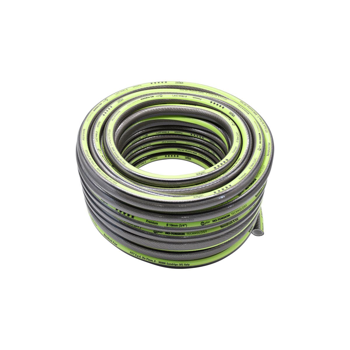 Wingart  NTSPlus Gartenschlauch Premium transparent hellgrün mit schwarzer Streife 3/4" 25 m Bild 3