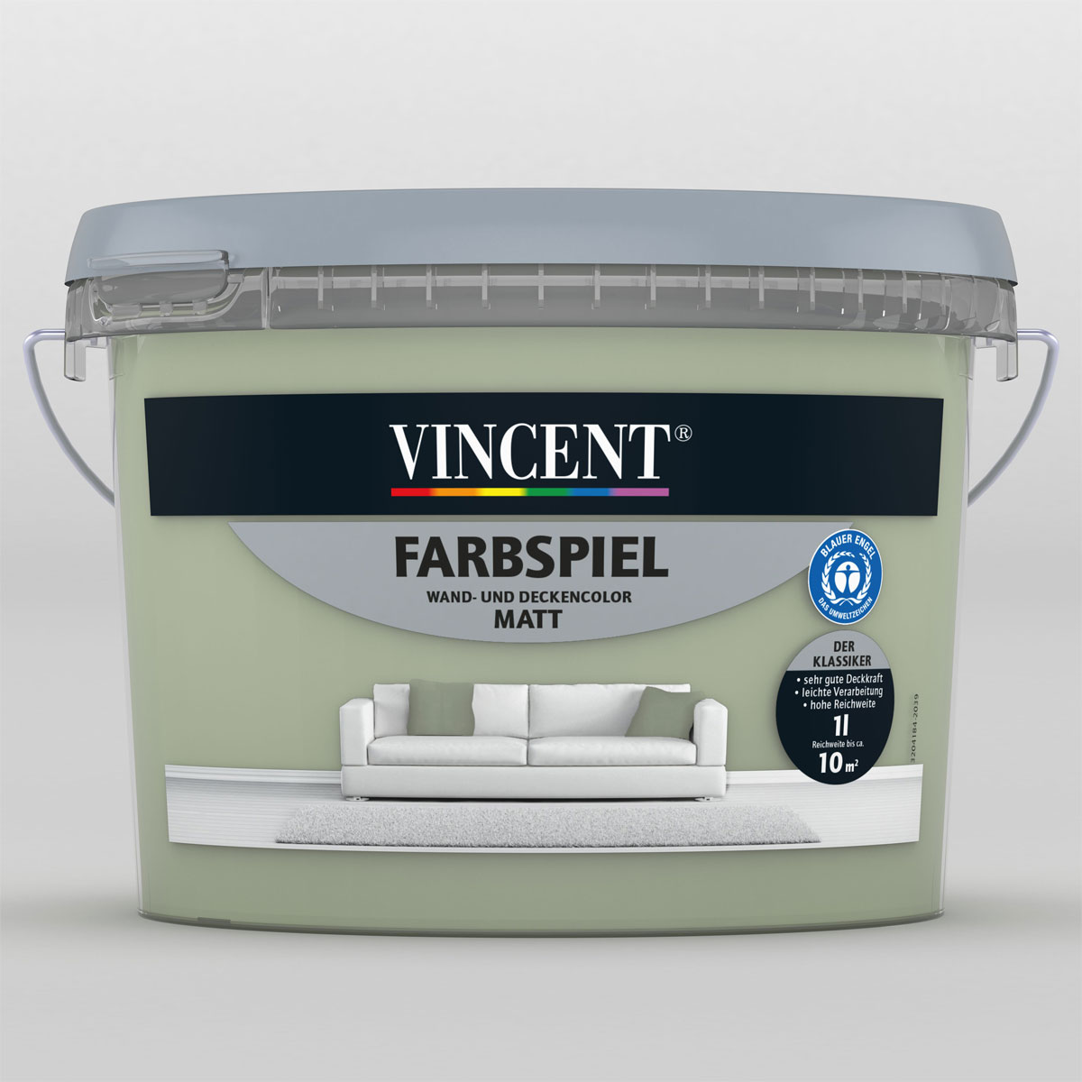 Vincent Farbspiel Salbeigrün matt 1 L