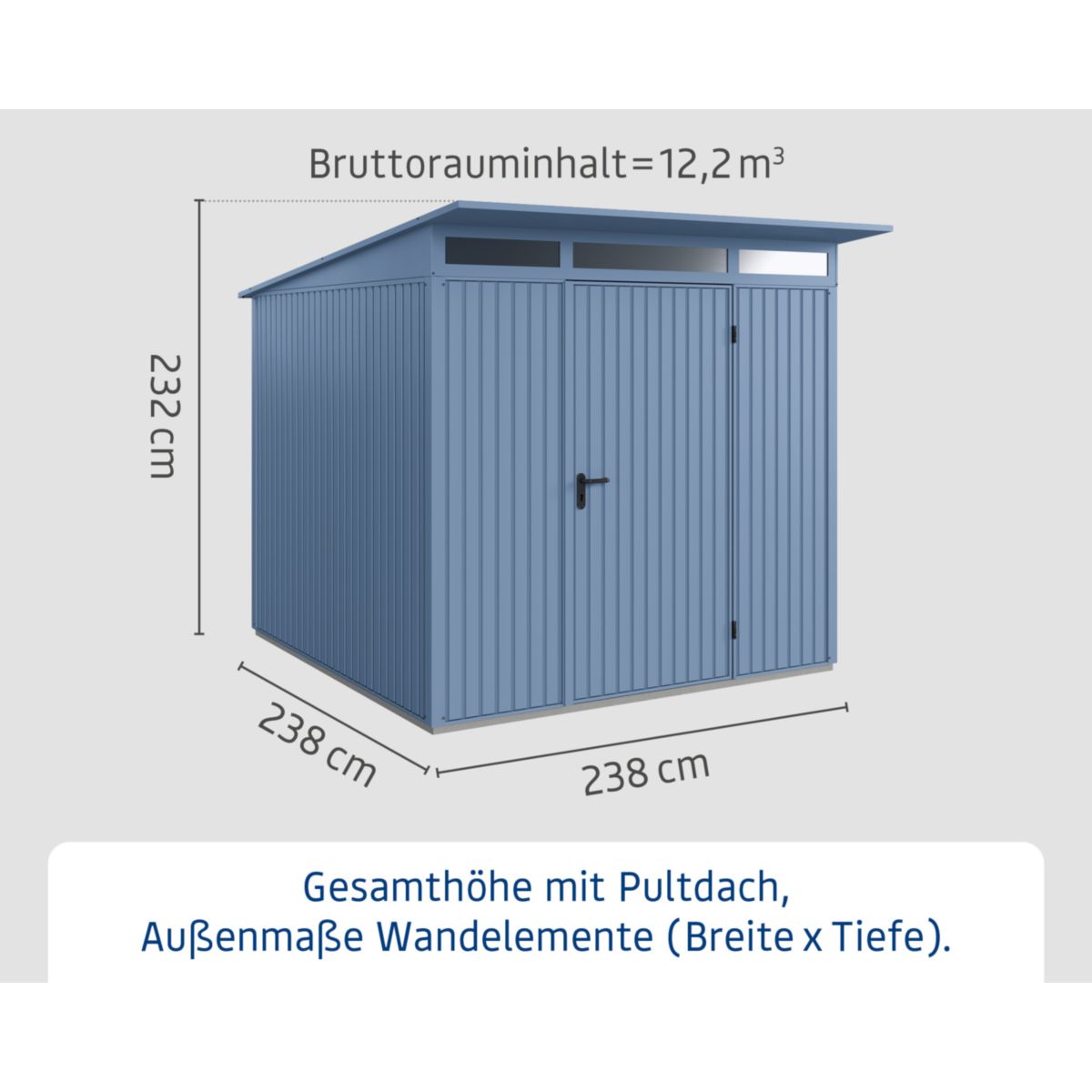 EcoStar  Gerätehaus Trend-PTyp 2RAL5014 1 flg Bild 3