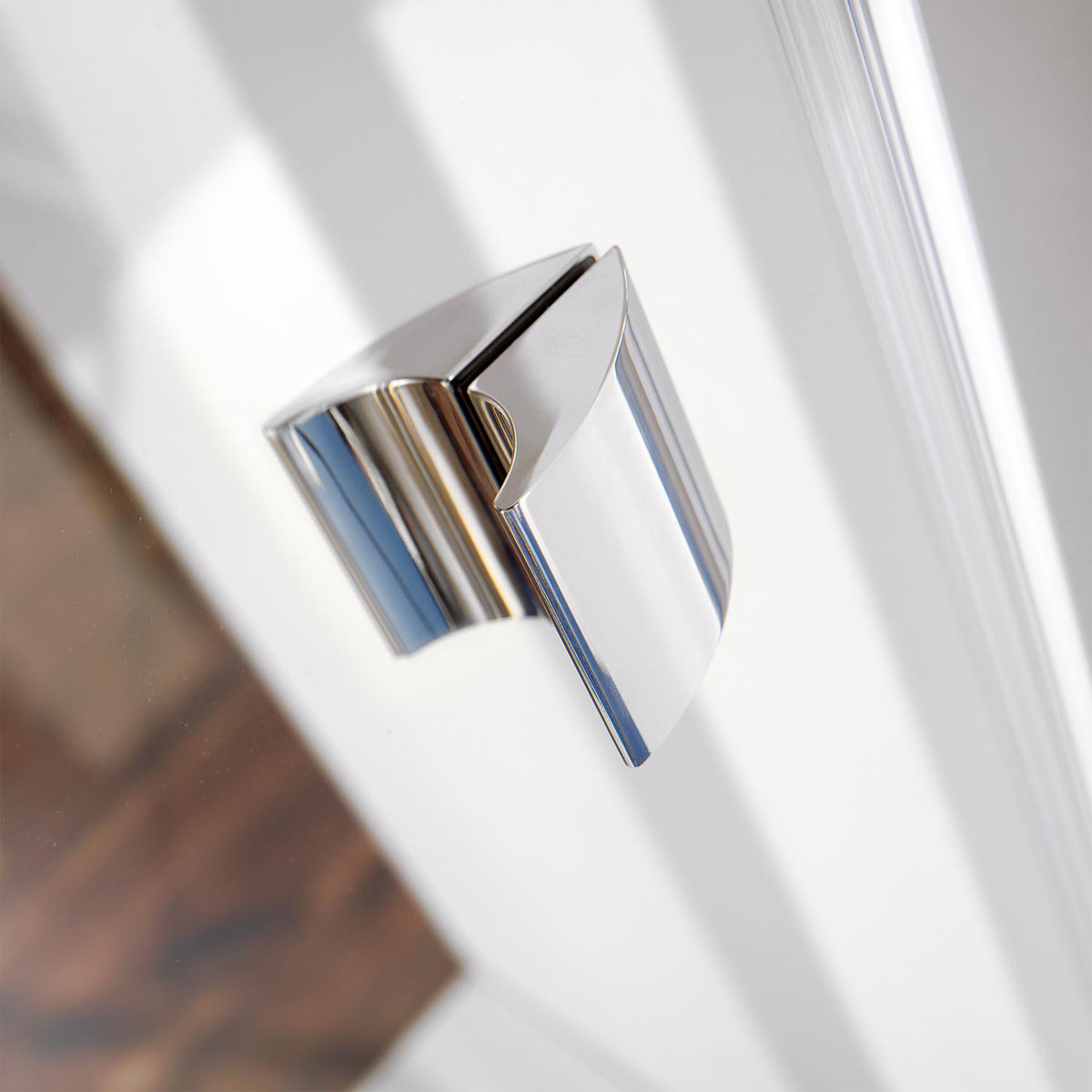 Breuer  Drehfalttür Elana 8 für Seitenwand alu silber matt Klarglas Anschlag rechts 900 mm Bild 2