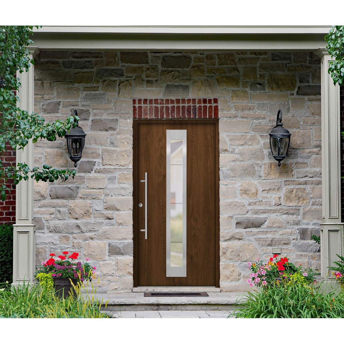 SplenDoor  Premium-Haustür Passivedoor Malmo RC2 energiesparend einbruchsicher nussbaum 100 x 210 cm links Bild 2