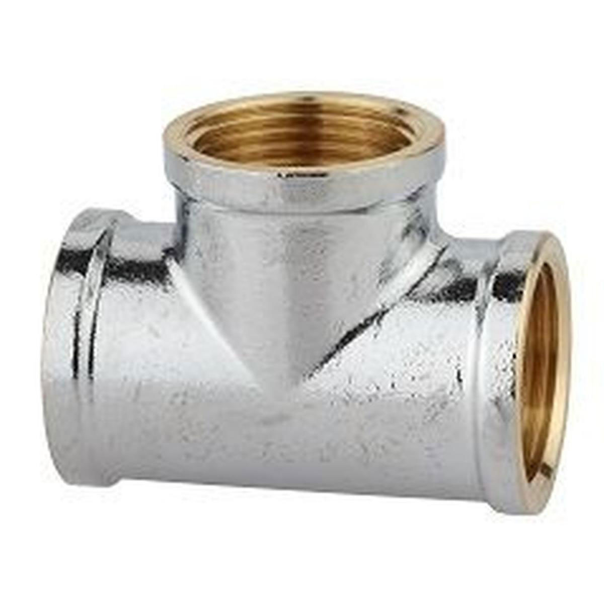 Kirchhoff T-Stück 3/8" IG verchromt