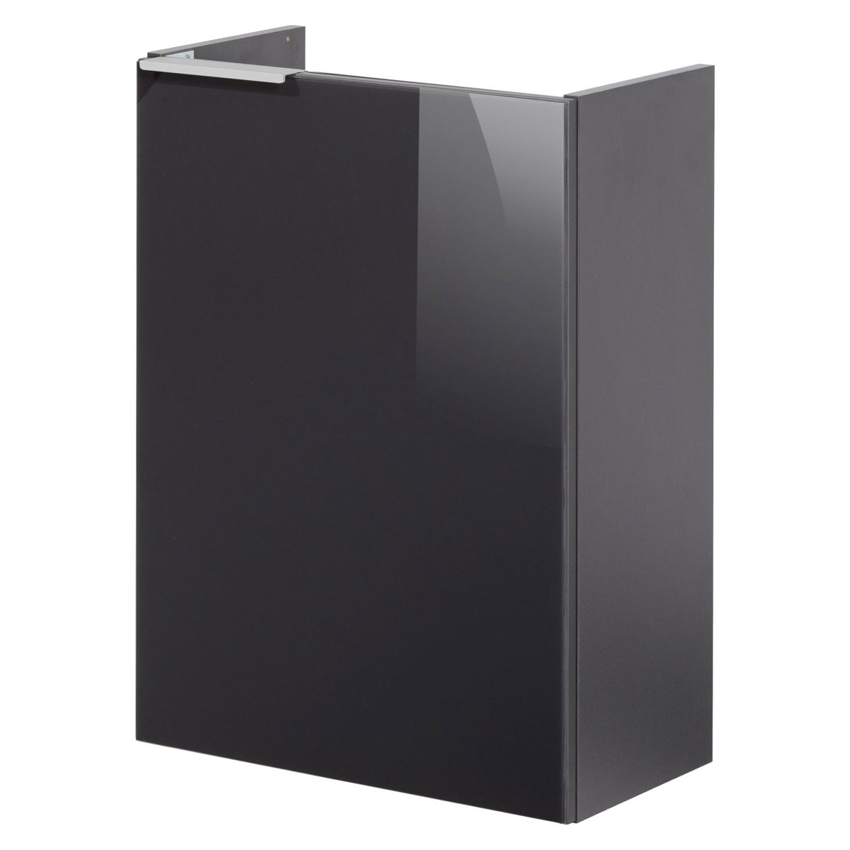 Fackelmann  Gäste-WC Waschtischunterschrank rechts SBC 440 x 600 x 243 mm anthrazit/lackiertes Glas Anthrazit Bild 1