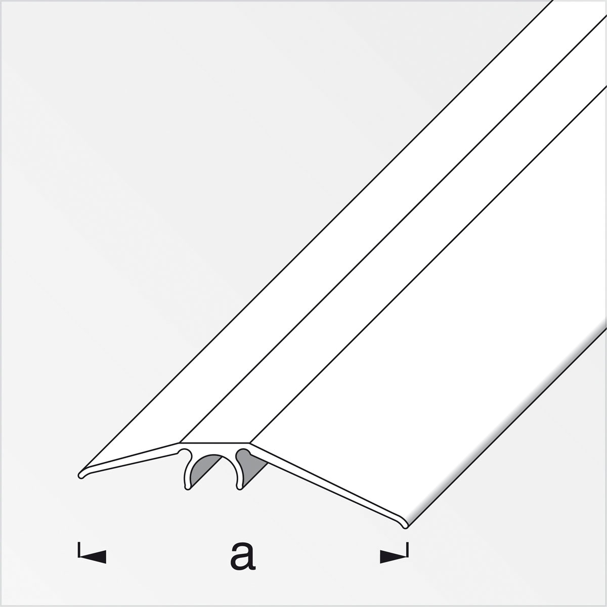 Alfer Niveauausgleichsprofil Clipstech 56 mm 1m dunkelgrau Bild 2