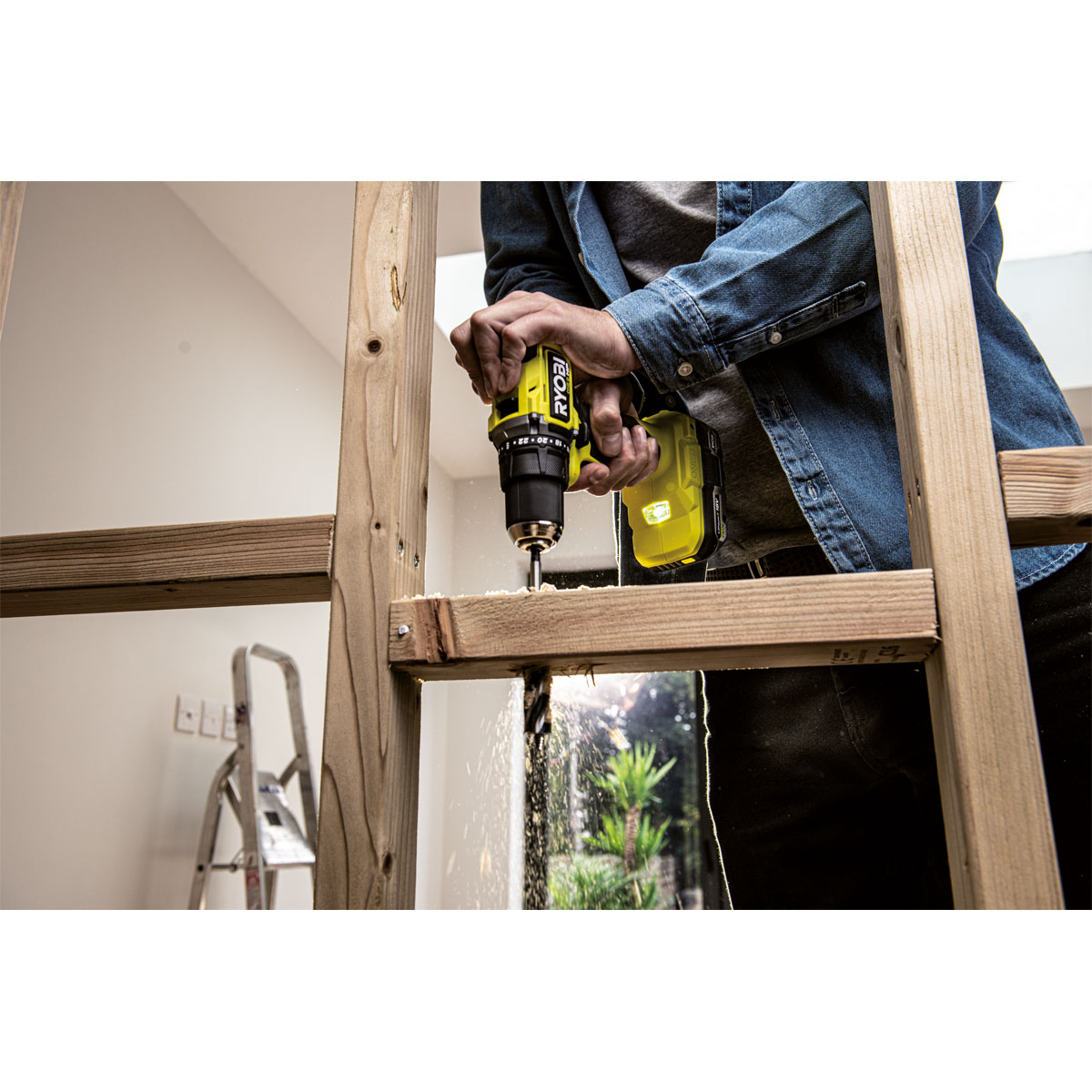 Ryobi  18V Akku-Bohrschrauber-Set RDD18C-220S 54 Nm inkl 2 x 2,0 Ah Akkus u Ladegerät Bild 2