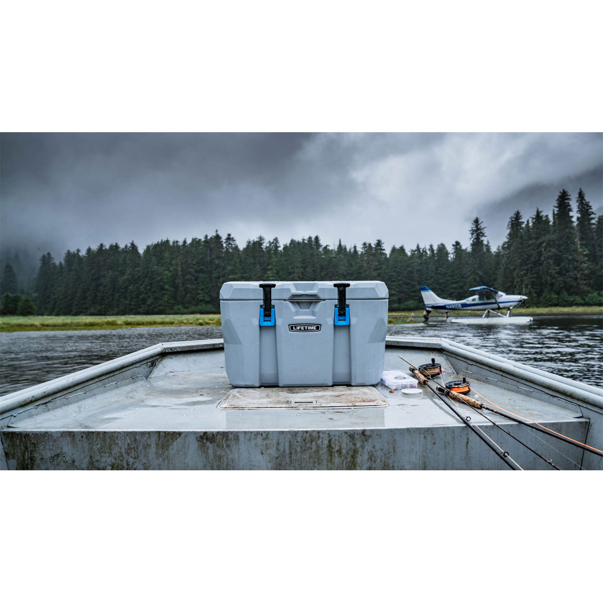 Lifetime Kühlbox Premium 52 L 44,8x68,1x43,8cm Grau Bild 2