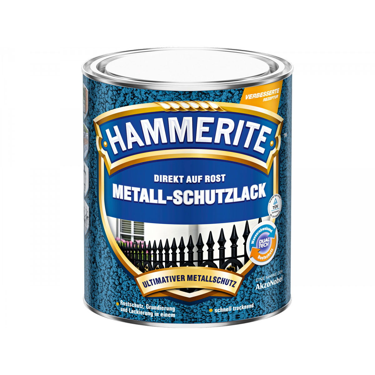 Hammerite Metallschutzlack Hammerschlag dunkelgrün 750 ml Bild 1
