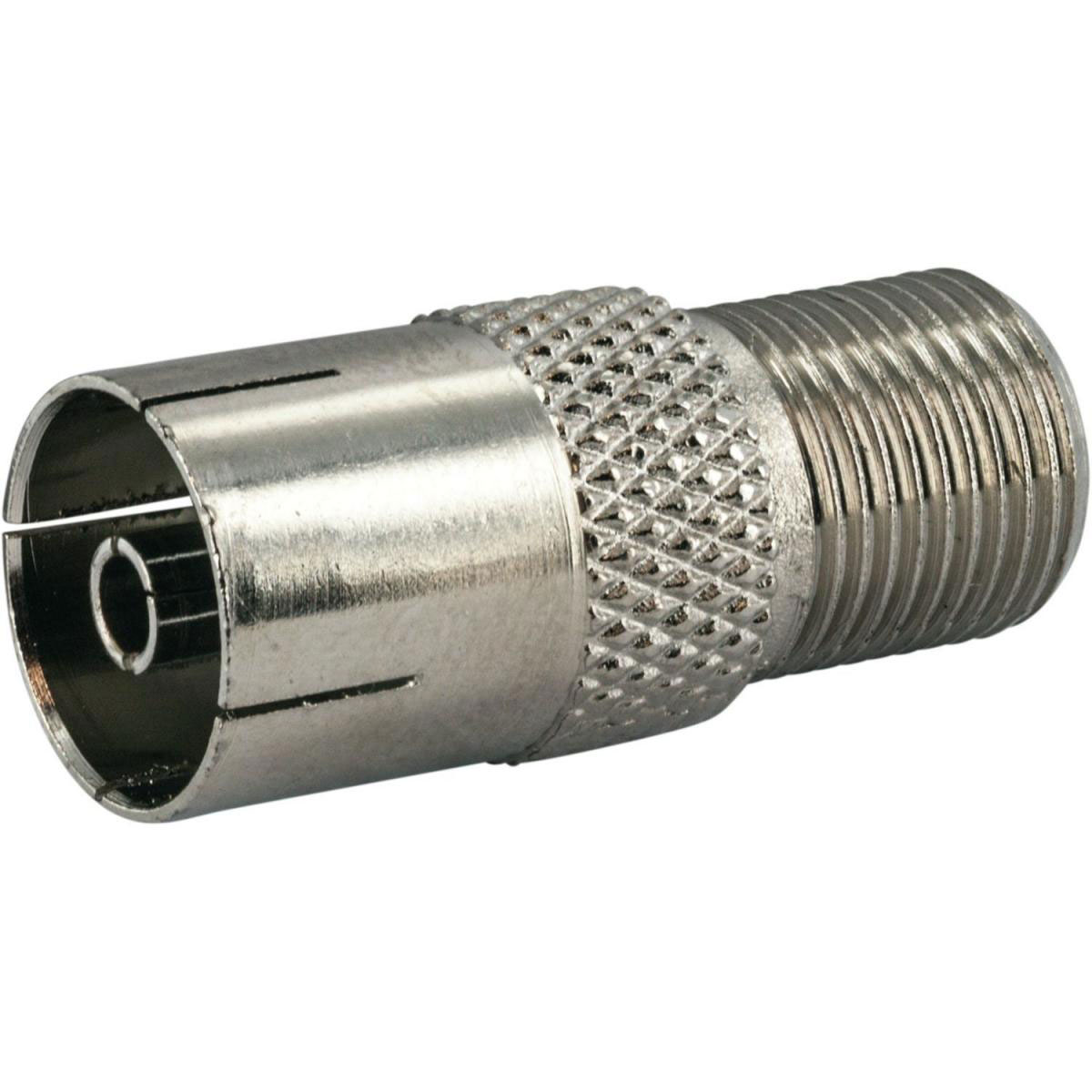 Schwaiger Adapter für IEC-Stecker/F-Stecker silber Bild 1